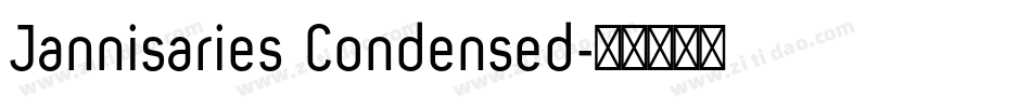 Jannisaries Condensed字体转换